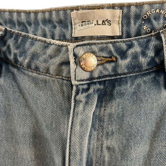 ROLLA'S Eastcoast Flare High Rise Cut-Off Fray Hem Crop Jeans Size 29 - Picture 4 of 10